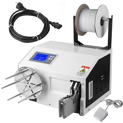 HNBYLMM Máquina Automática de Atado por Torsión, Máquina de Flejado y Sellado con Hilo Dorado, Diámetro de Flejado 5-30 mm, Equipo de Flejado para Cierre de Bolsas para Pan, con 1 Rollo de Bridas B