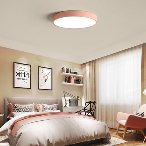 Luminaire ronde métal acrylique LED haut de gamme au fini bleu contemporain - 7