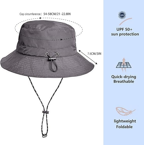 Image of Hat Cap for Men, Foldable Bucket Hat for Men Women Outdoor Activities Hiking Fishing Camping Multicolour