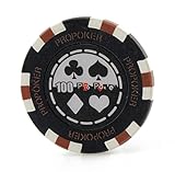 Versa Games Pro Poker Chips in 13.5 Gram Weight - Pack of 50 (Choose Colors) (Black)