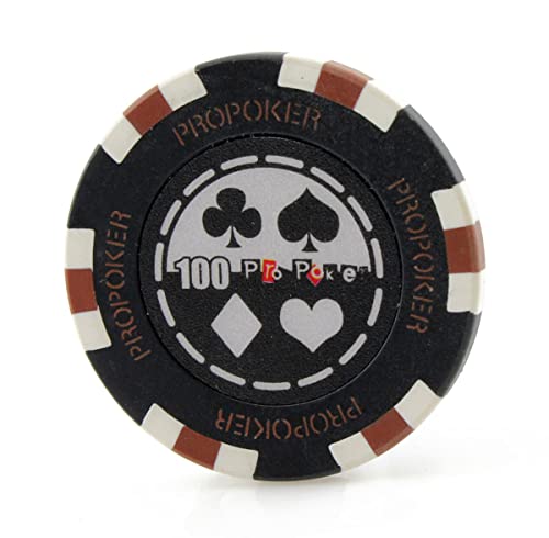 Versa Games Pro Poker Chips in 13.5 Gram Weight - Pack of 50 (Choose Colors) (Black)