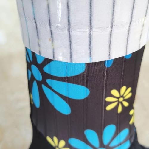 Cycling Socks Aero Striped Cycling Socks Non-Slip Seamless Silicone Running Sports Road Cycling Socks 1Pc3