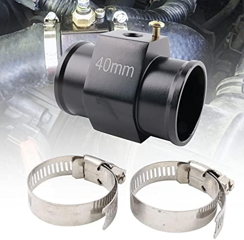 BAGARAATAN Aluminum Water Temp Meter Temperature Gauge Joint Pipe Radiator Sensor Adaptor Attachment Hose Clamps （40mm/1/8''NPT）