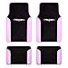 BDK Fresh Carpet Floor Mats, Color Tribal Tattoo Design Vinyl Trim for Car Sedan Truck SUV, Front & Rear Set of 4 Universal Fit, Tribal Pink (MT-201-PK)