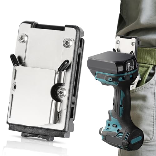 Nymblis Drill Holster for Tool Belt, Toughbuilt 304 Stainless Steel Tape Measure Holder, Adjustable Tool Clips, Drill Belt Clip for Cordless Drill, Impact, Nailer