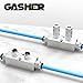 GASHER 4PCS 2 Way 4 Port Aluminum Pneumatic Manifold Air Distribution Block Splitter 1/4