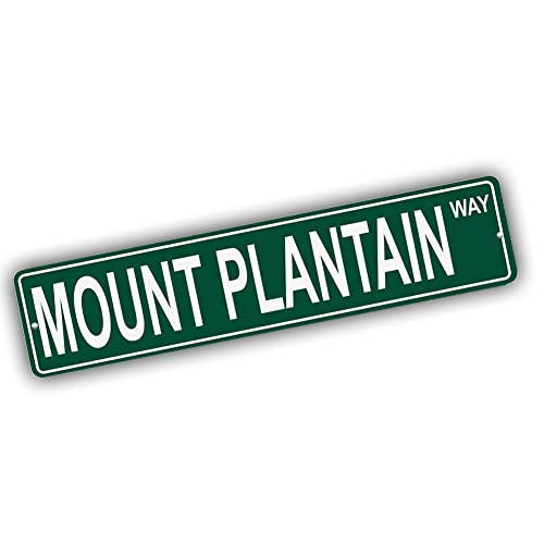 Brotherhood Metal Street Sign for Mount Plantain - Massachusetts Wall Decor