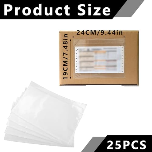 25 Stück Lieferscheintaschen Selbstklebend, Transparent lieferscheintaschen,Transparent Versandtaschen A5, Selbstklebende Begleitpapiertaschen, Shipping Bags Dokumententaschen
