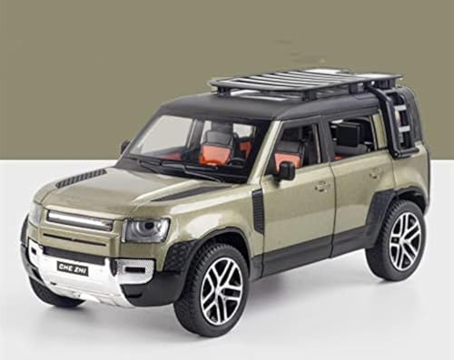 ARCADORA 1/24 Diecast Model Car Pullback Vehicle Toy Collection para Land Rover New Defender 110, presente para crianças, com luz e som