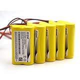 (5-Pack) 2.4V 600mAh BP2-A Dual-LITE Ni-CD Battery Pack Replacement for Exit Sign Emergency Light, CSXWREB3 HUBBEL Battery, BP2A BP2-0A 0BP2-0A