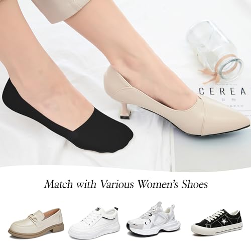 9 Pairs Thin No Show Socks Womens Summer Low Cut Liner Nylon Non Slip Invisible Socks for Flats Loafers4