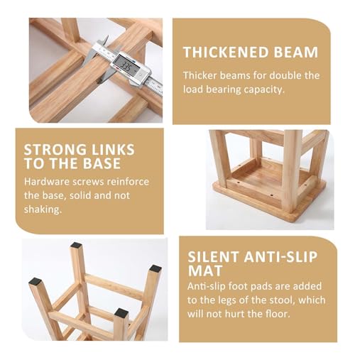 Tabourets de bar rustiques en bois pour éliminer la fatigue avec repose-pieds intégré