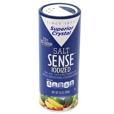12-Pack of Salt Sense Iodized Salt for Cooking and Flavoring