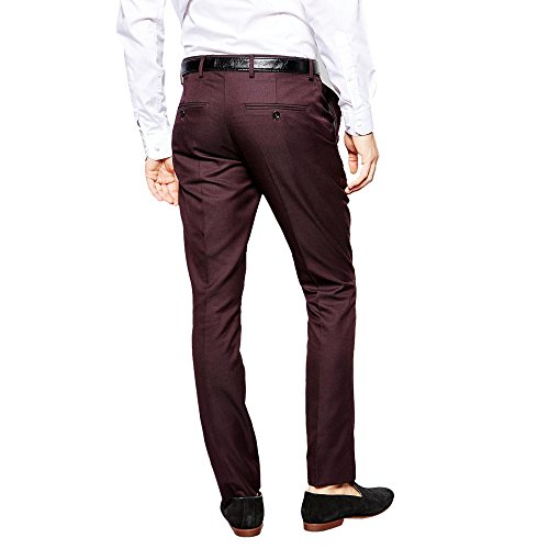 HBDesign Mens Free Iron Slim Fit Flat Front Casual Pant2