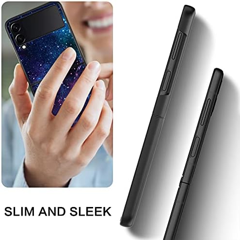 BENTOBEN Samsung Z Flip 3 5G Case, Nebula Galaxy Glow in the Dark Slim Case Cover for Galaxy Z Flip3 5G, Flexible Bumper Protective Silicone Phone Case for Galaxy Z Flip3 5G Women Men Boys Girls