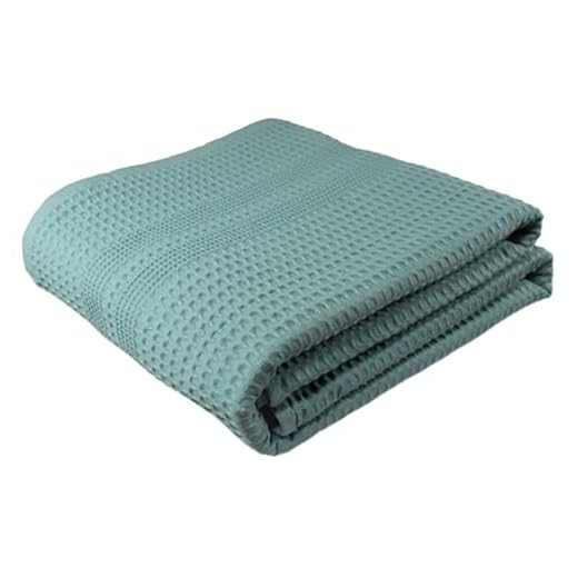 GILDEN TREE Waffle Towels Quick Dry Lint Free Thin Bath Sheets 40x80 Oversized Extra Large for Adults, Classic Style (Seafoam)