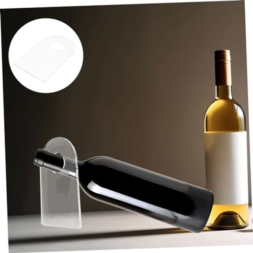 Soporte acrílico para botellas 2 piezas transparente miniatura 4