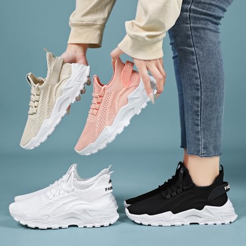 Women's Luxurious Orthopedic Sneakers,Women's Orthopedic Comfortable Sneakers Breathable Mesh Lace Up Shoes,Enjerr Orthopaedic Shoes Women Wide Width3