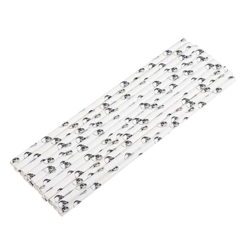 100 pitillos desechables de papel biodegradables Halloween miniatura 1