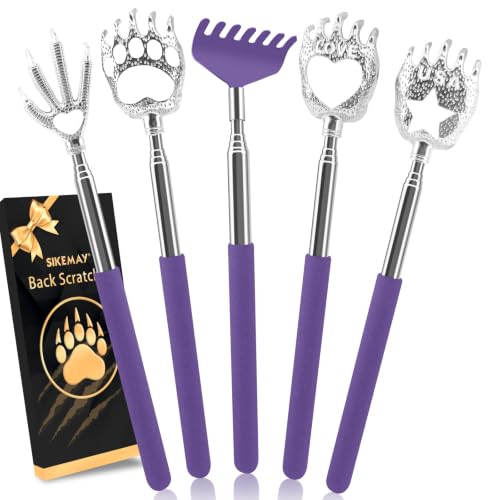 Image of SIKEMAY 5 Pack Back Scratcher, Stocking Stuffers for Men Women Adults