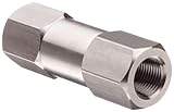 Parker 4F-C4L-1-SS C Series Stainless Steel 316 Check Valve, 1 psi Cracking Pressure, 1/4' NPT...