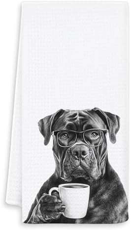 Funny Cane Corso Kitchen Towels, Cane Corso Gifts Dish Tea Towels...