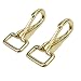 Monrocco 2Pc Lobster Claw Clasp Solid Brass Lobster Snap Lanyard Hook Lobster Claw Clasp Ring for Straps Bags