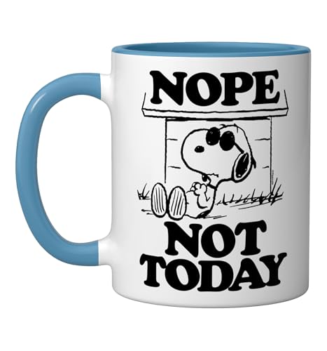 Taza cerámica Peanuts Joe Cool 11 oz Azul/Blanco miniatura 1