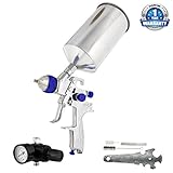 TCP Global Brand Pro Hvlp Multi-purpose Spray GUN with 1.5 Nozzle/tip/regulator (Multi-purpose Gun)