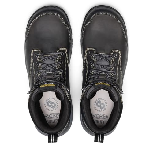 Image of KEEN Utility Men's Evanston 6 inch Composite Toe Waterproof Leather Durable Construction Work Boots
