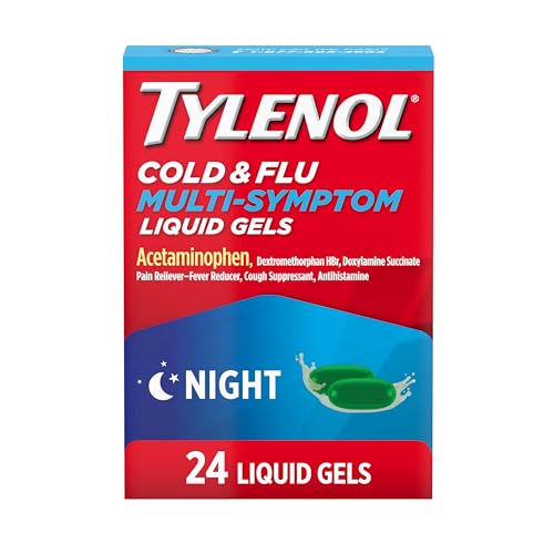 Tylenol Nighttime Cold & Flu Multi-Symptom Liquid Gels, 24 ct - image 1