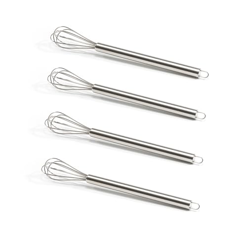 Mini Whisks 7 inch 304 Stainless steel Whisk, Hand Egg Mixer for Flour Cake Egg, Kitchen Cooking Baking Use Whisk (4)