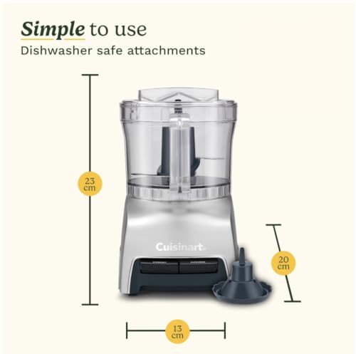 Image of Cuisinart Pixie Chopper Mini Food Processor | 220-240V |0.7L Bowl|2 Settings to Chop, Puree, Grind & Whip|Auto-Reversing SmartPower Blade|BladeLock System|Compact, Space-Saving Design|Dishwasher-Safe