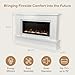 Modern Ember Patton White Mantel Package 64