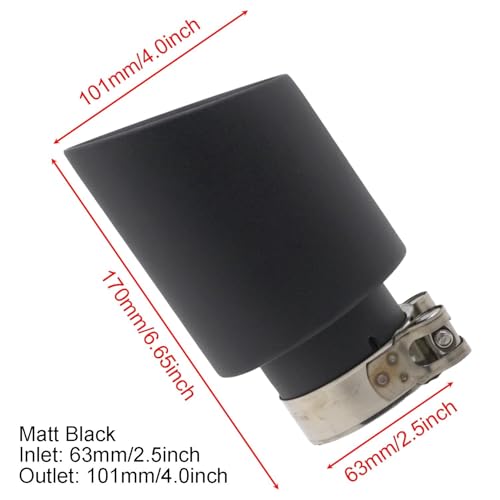 Tuyau d'échappement voiture avec silencieux universel 63mm 76mm réduisant le bruit