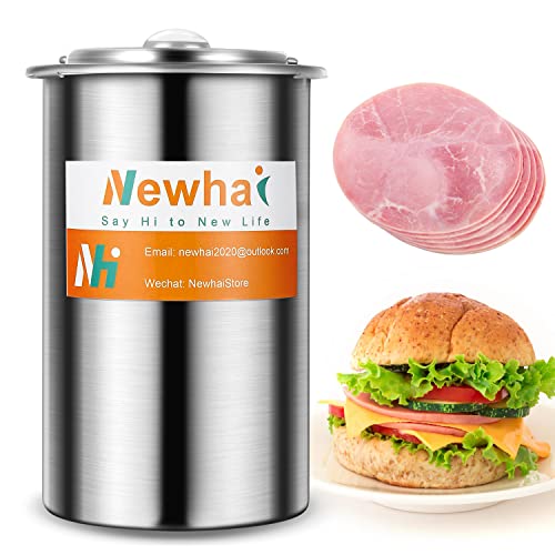 Newhai Ham Maker Meat Press Tool for Making Ham Meat Deli Meat Maker Homemade Lunch Meat Maker with Thermometer Stainless Steel - Thumbnail 7
