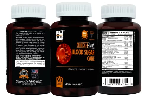 image for CLINICAL DAILY Blood Sugar Support & Glucose Metabolism Supplement- Vi