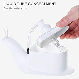 CARTSHOPPER Snail-Shape Liquid Soap Dispenser-120ml Portable Snail Shape Liquid Soap Dispenser Hand Wash Dispenser Pump Push-Type Shampoo Dispenser for Hotel Bathroom, Plastic
