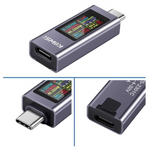Image of 2Set USB C Tester Power Meter 4-30V 0-12A Type-C PD Digital Multimeter Voltage Current Tester Meter Power Bank Capacity Detector for USB Cable Charger