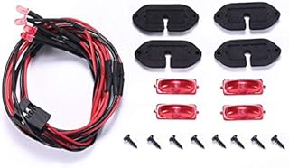 R/C Scale Accessories : RC Car Chassis Lights For Axial SCX10 III Jeep JL Wrangler (AXI03007) - 18Pc Set Red