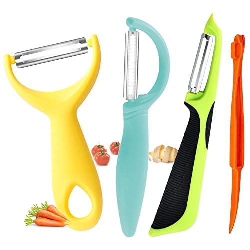 Vegetable Potato Peelers for Kitchen, Y Peeler for Apple Fruit Carrot Zucchini Cucumber Potatoes, Good Grip Veggie Peeler Makes Peeling Very Easy