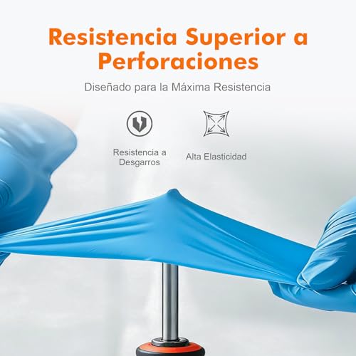 Miniatura 6 de Grifema Guantes De Nitrilo Desechables Azules, Sin Polvo Y Sin Látex