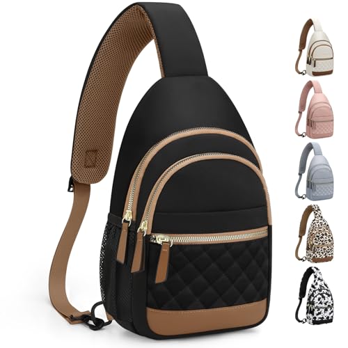 Image of Capolo Sling Bag for Women Men Waterproof Crossbody Bags for Women Trendy Casual Fanny Pack with Convertible Shoulder Strap Chest Bag for Travel Hiking(Black, Large)