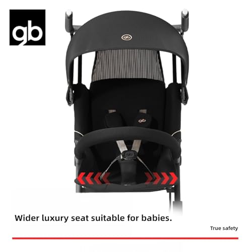 Image of gb Pockit+ All-Terrain, Ultra Compact Lightweight Baby pockit Travel Stroller for Babies & Toddlers, Carry-On Flight Luggage Compliant, White Orange