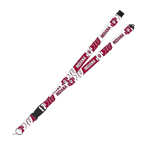 Rico Industries NCAA Indiana Hoosiers 19" x 1" Premium Unisex-Adult Safety Breakaway Lanyard - Flash