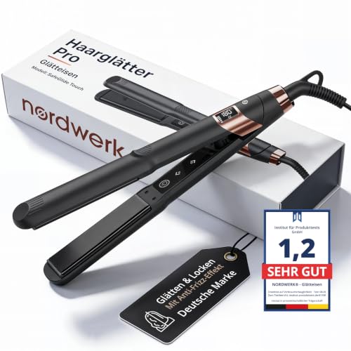 NORDWERK® 2-in-1 Glätteisen SafeGlide Touch