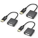 URELEGAN DisplayPort to DVI Cable 6 Feet, Display Port DP to DVI-D Cable Adapter High Speed Male to Male Cord Compatible with PC, Laptop, HDTV, Projector, Monitor and More
