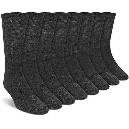 Doctor's Choice Diabetic Socks For Men, Seamless Crew Socks With Non-Binding Top, Provides Extra Comfort For Gout, 4-Pairs, Charcoal, Large, Size 10-13 #TOP29