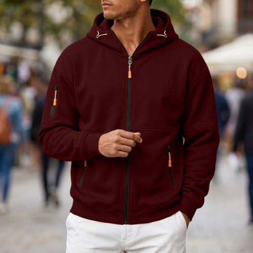 Mens Hoodies Zip Up Tactical Hoodie Fleece Comfy Sweatshirt Sweat Shirt - image 2