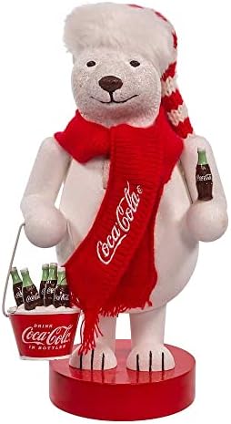 Kurt Adler 15-Inch Coca-Cola Hollywood Nutcracker – Polar Bear Hat & Penguin (Festive Holiday Decor)